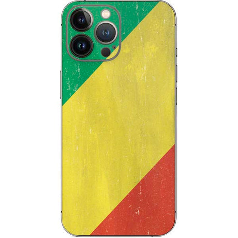Republic of the Congo Flag Distressed iPhone 13 Pro Max Skin